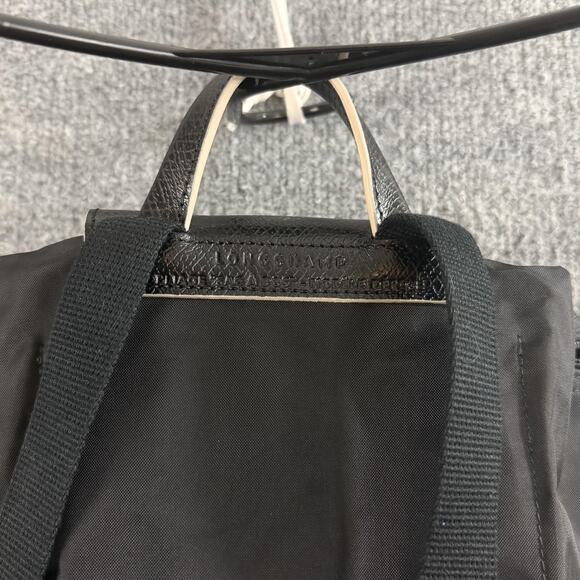 Longchamp Le Pliage Backpack Black Nylon Leather Medium Casual Travel Everyday main image 4
